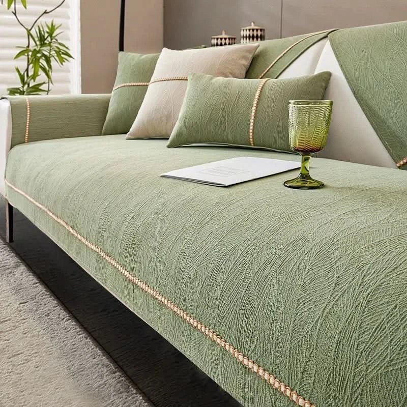 Sofa Cover Linen-Look Non-Slip & Machine-Washable