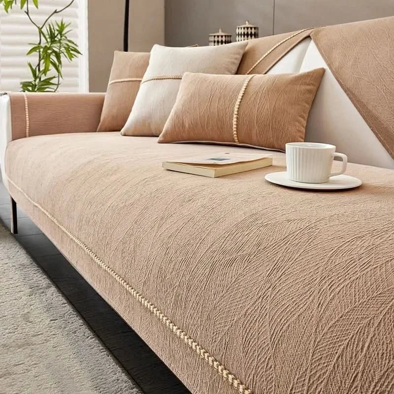 Sofa Cover Linen-Look Non-Slip & Machine-Washable