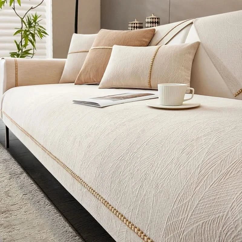 Sofa Cover Linen-Look Non-Slip & Machine-Washable