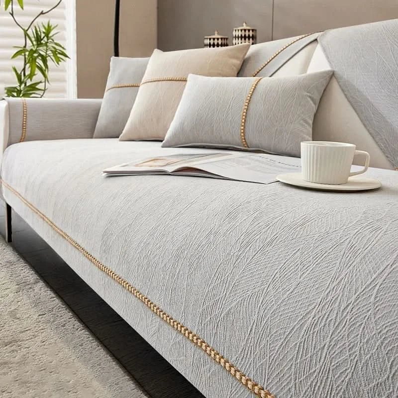 Sofa Cover Linen-Look Non-Slip & Machine-Washable