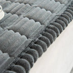 Sofa Cover Plush Flannel Hand-Pleated Edges Non-Slip