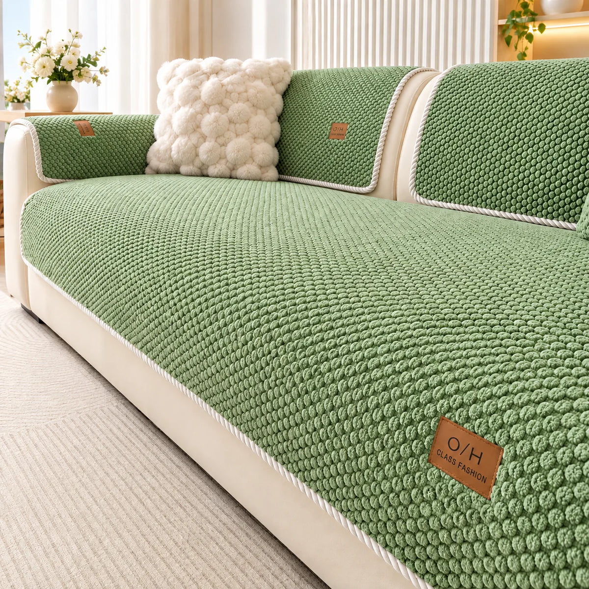 Sofa Cover Plush Non-Slip & Secure Fit