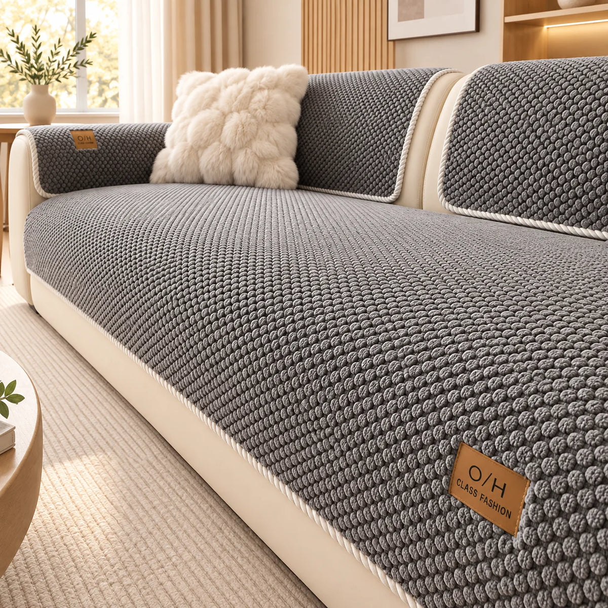 Sofa Cover Plush Non-Slip & Secure Fit