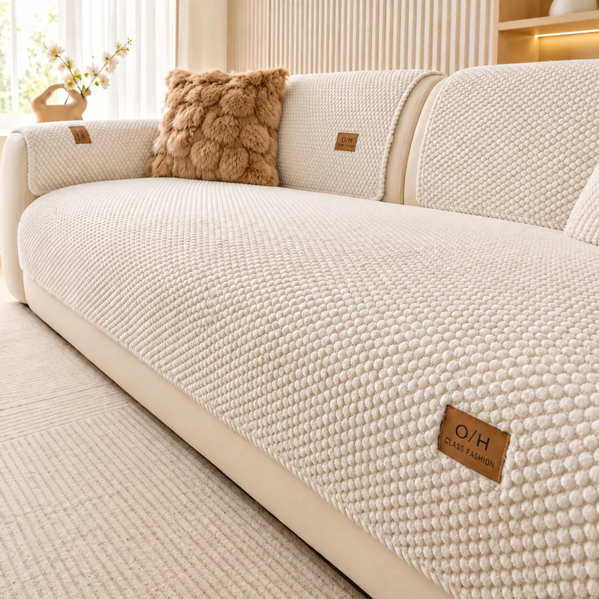 Sofa Cover Plush Non-Slip & Secure Fit