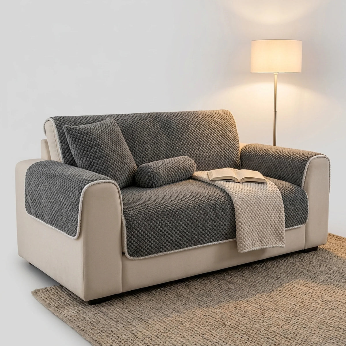 Sofa Cover Plush Non-Slip & Secure Fit