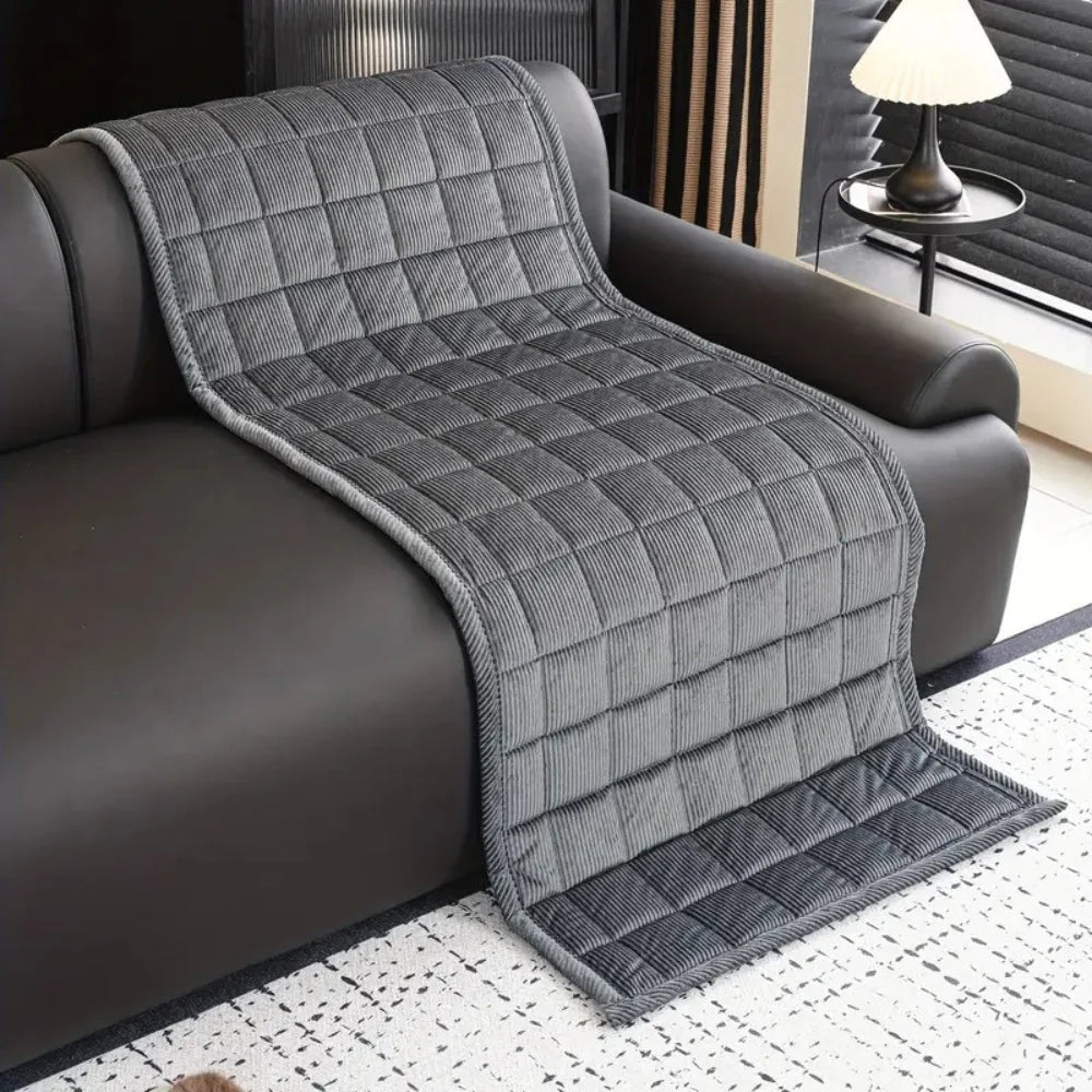 Sofa Cover Quilted Corduroy Non-Slip & Machine Washable