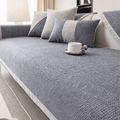 Sofa Cover Quilted Cotton-Linen Anti-Slip Backing