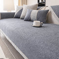 Sofa Cover Quilted Cotton-Linen Anti-Slip Backing