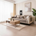 Sofa Cover Quilted Cotton-Linen Non-Slip Backing