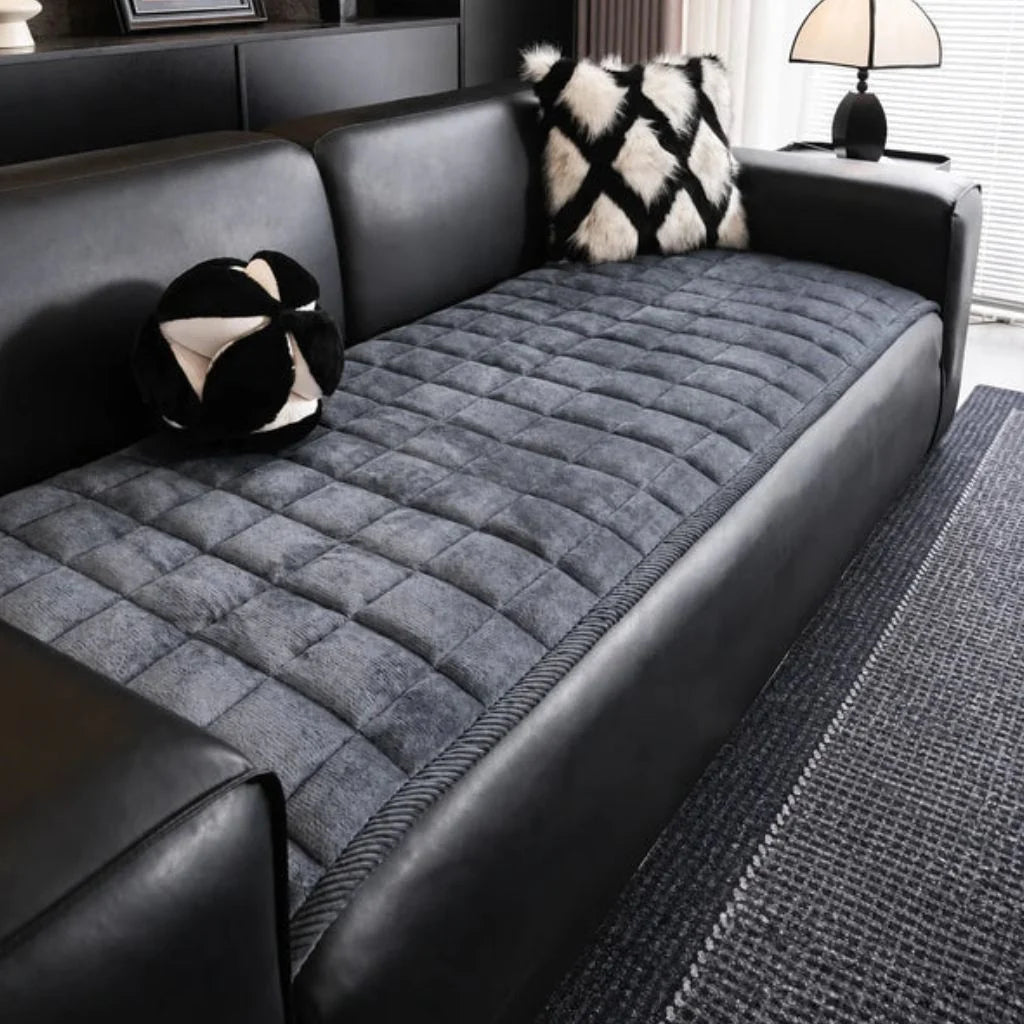 Sofa Cover Quilted Microfiber Non-Slip & Scratch-Resistant