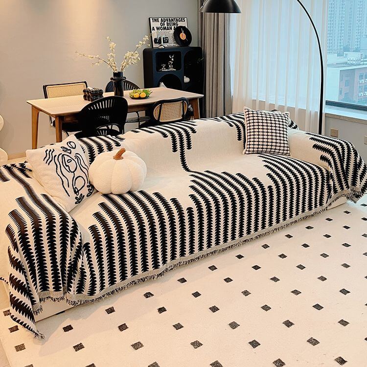 Sofa Cover Reversible Chenille Scratch-Resistant Machine Washable