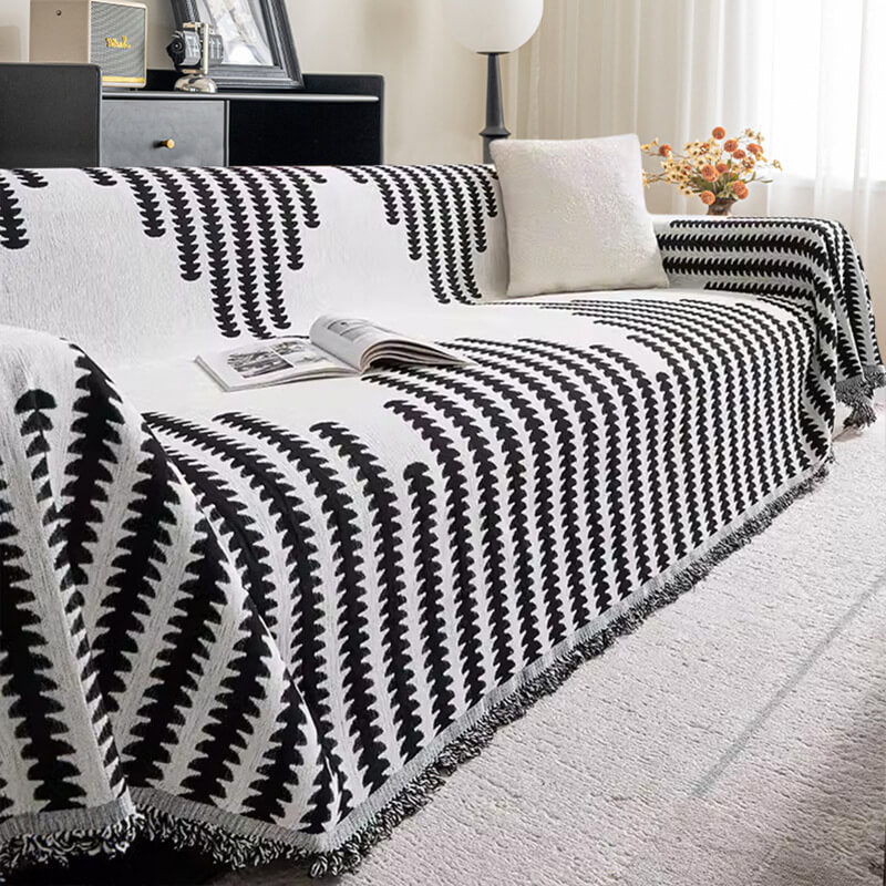 Sofa Cover Reversible Chenille Scratch-Resistant Machine Washable