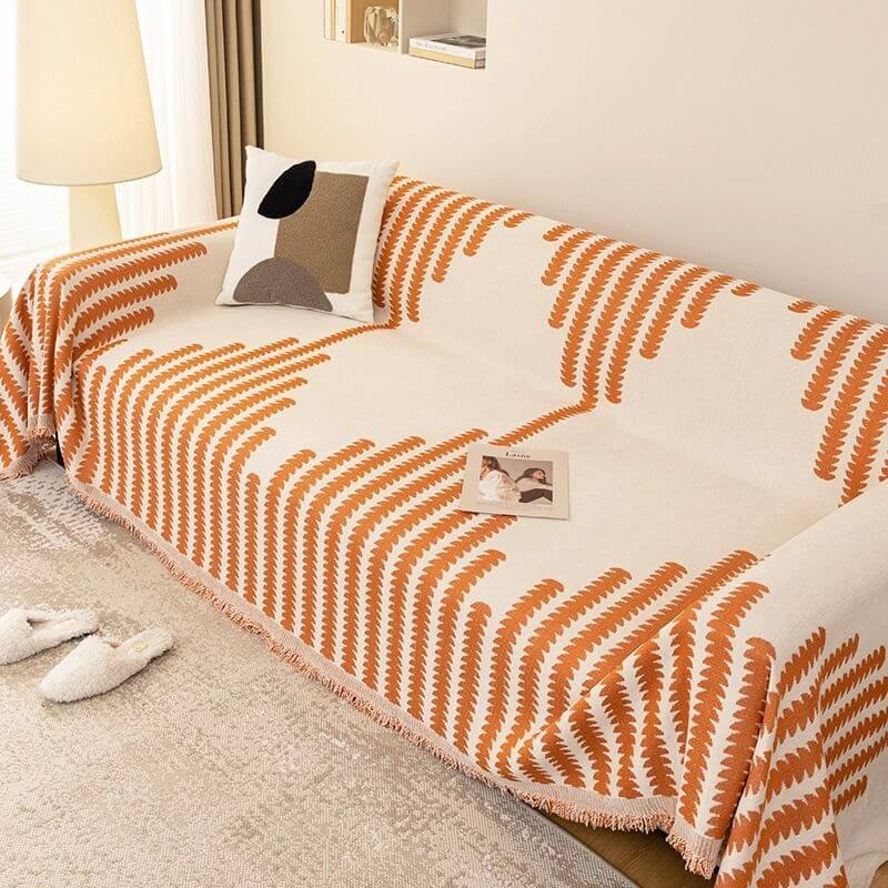 Sofa Cover Reversible Chenille Scratch-Resistant Machine Washable