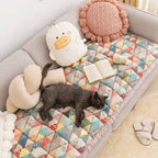 Sofa Cover Scratch-Resistant Quilted Cotton Non-Slip Backing