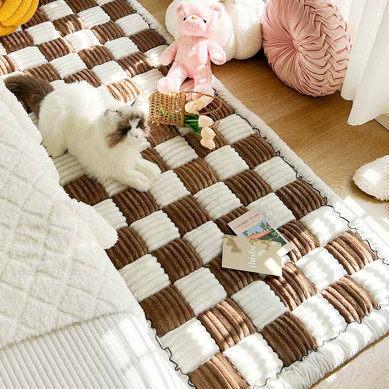 Sofa Cover Scratch-Resistant Quilted Cotton Non-Slip Backing