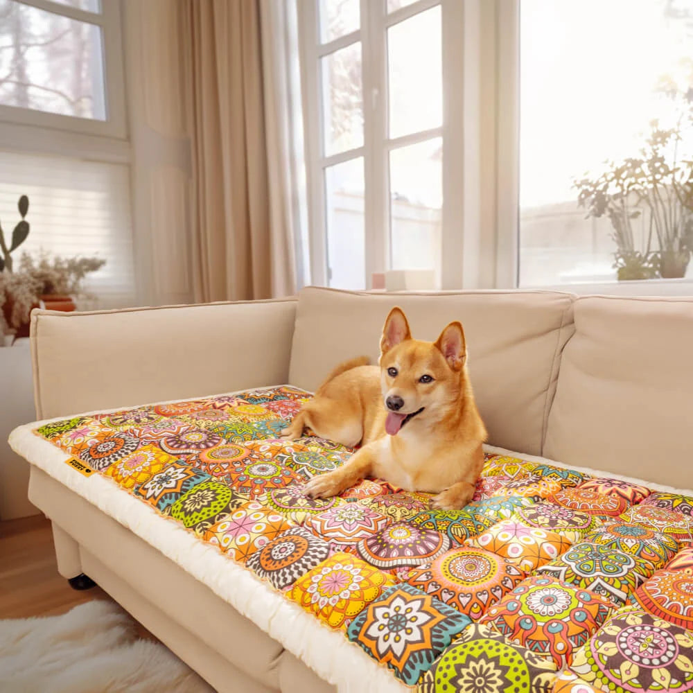Sofa Cover Scratch-Resistant Quilted Cotton Non-Slip Backing