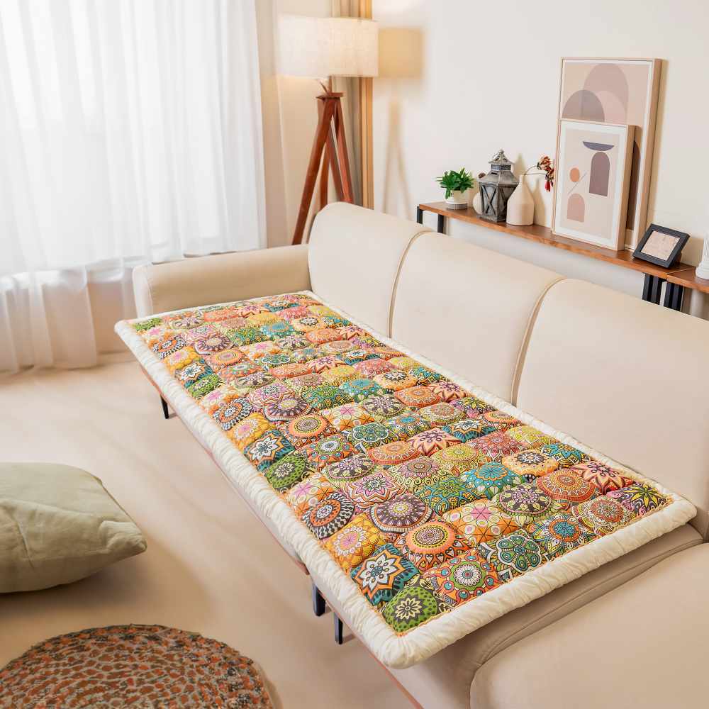 Sofa Cover Scratch-Resistant Quilted Cotton Non-Slip Backing