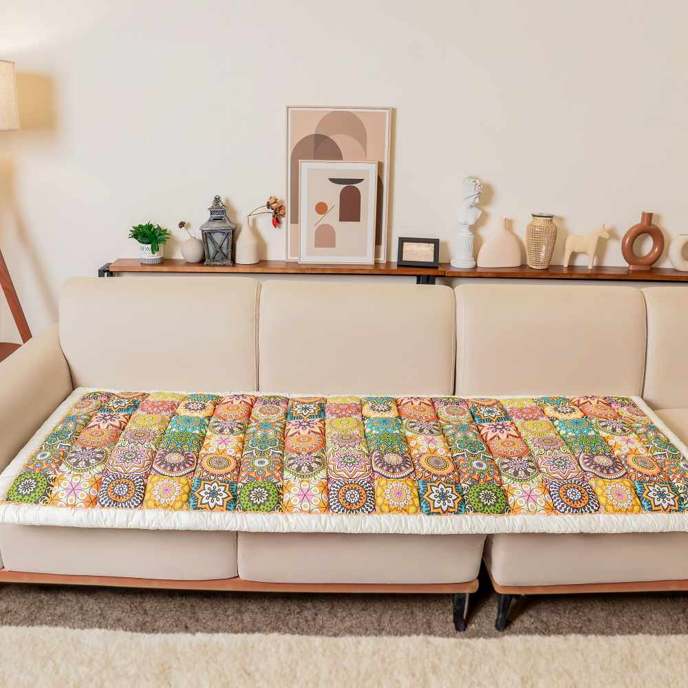 Sofa Cover Scratch-Resistant Quilted Cotton Non-Slip Backing