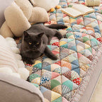 Sofa Cover Scratch-Resistant Quilted Cotton Non-Slip Backing