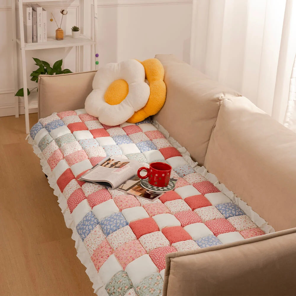 Sofa Cover Scratch-Resistant Quilted Cotton Non-Slip Backing