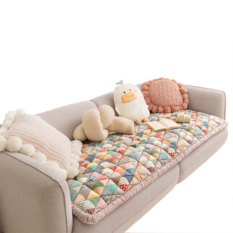 Sofa Cover Scratch-Resistant Quilted Cotton Non-Slip Backing