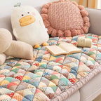 Sofa Cover Scratch-Resistant Quilted Cotton Non-Slip Backing