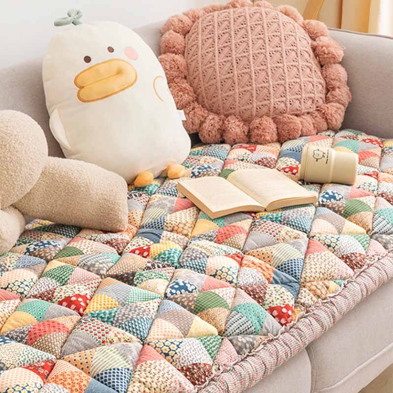 Sofa Cover Scratch-Resistant Quilted Cotton Non-Slip Backing
