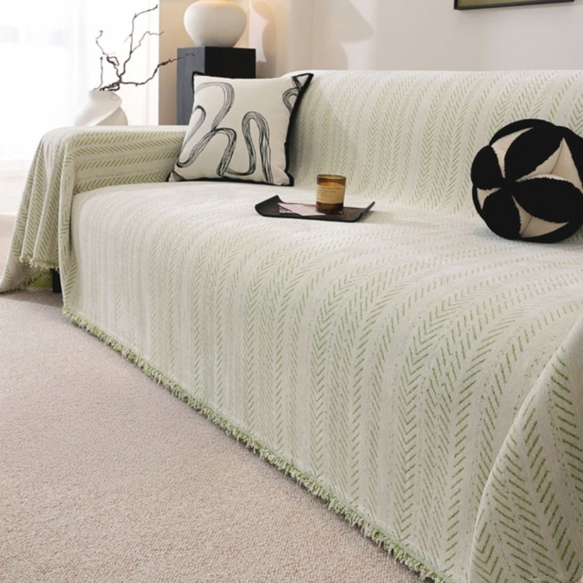 Sofa Cover Soft Chenille Scratch-Resistant & Secure Fit