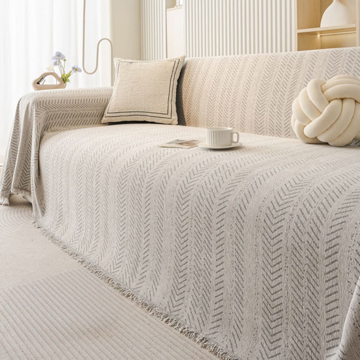 Sofa Cover Soft Chenille Scratch-Resistant & Secure Fit