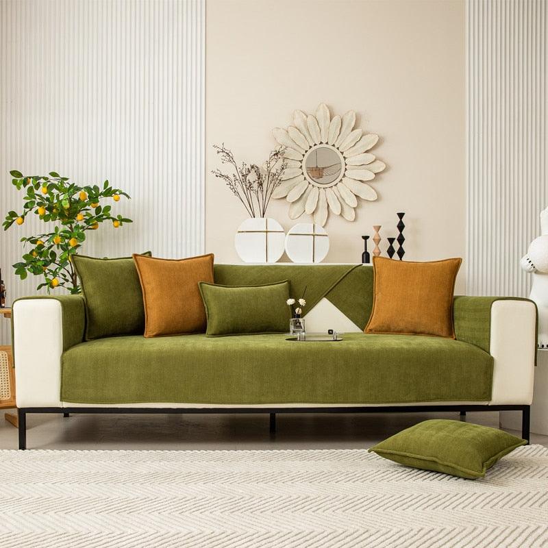 Sofa Cover Soft Fleece Non-Slip & Machine Washable