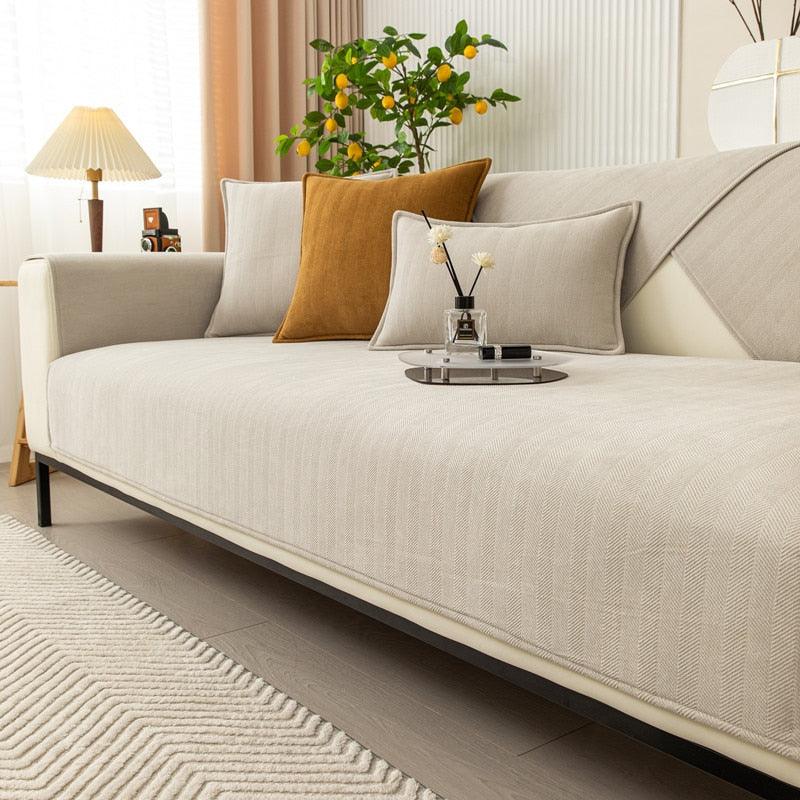 Sofa Cover Soft Fleece Non-Slip & Machine Washable
