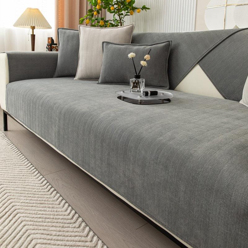 Sofa Cover Soft Fleece Non-Slip & Machine Washable