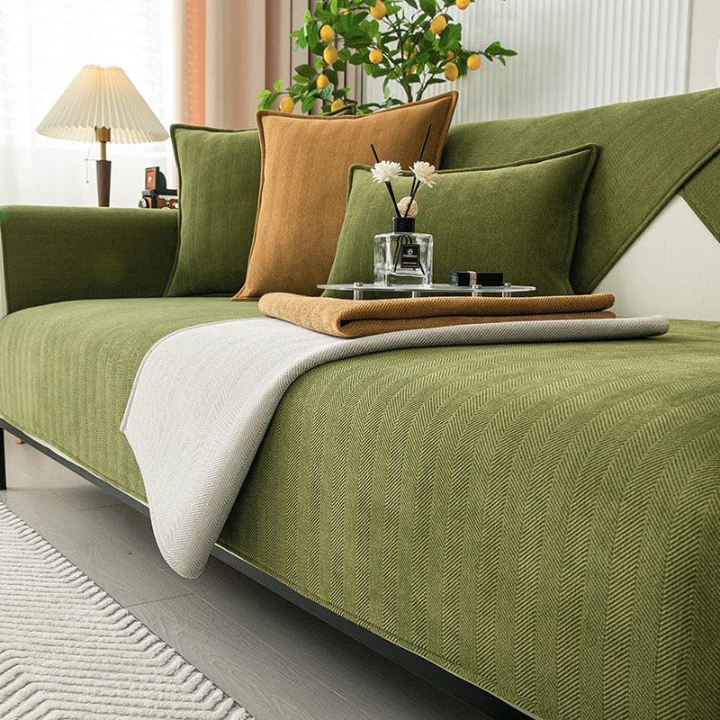 Sofa Cover Soft Fleece Non-Slip & Machine Washable