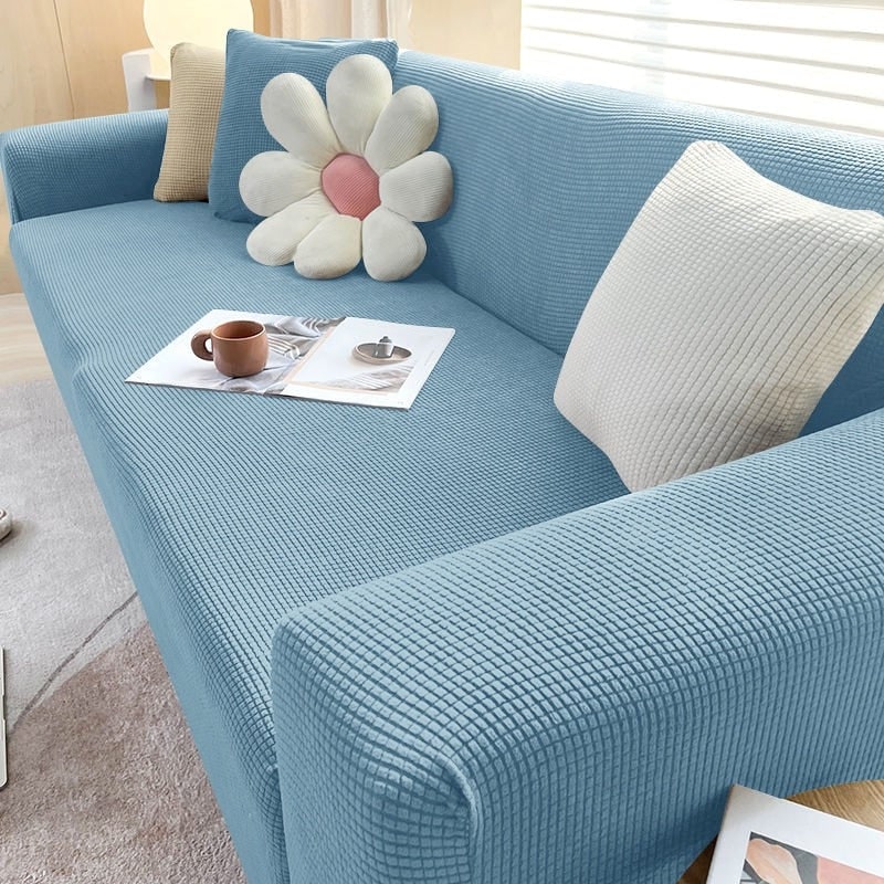 Sofa Cover Stretch Fitted Elastic Waffle Knit