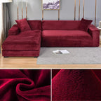 Sofa Cover Stretch Velvet Elastic Fit & Machine Washable