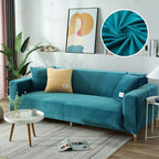 Sofa Cover Stretch Velvet Elastic Fit & Machine Washable