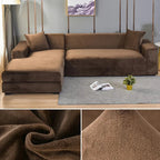 Sofa Cover Stretch Velvet Elastic Fit & Machine Washable