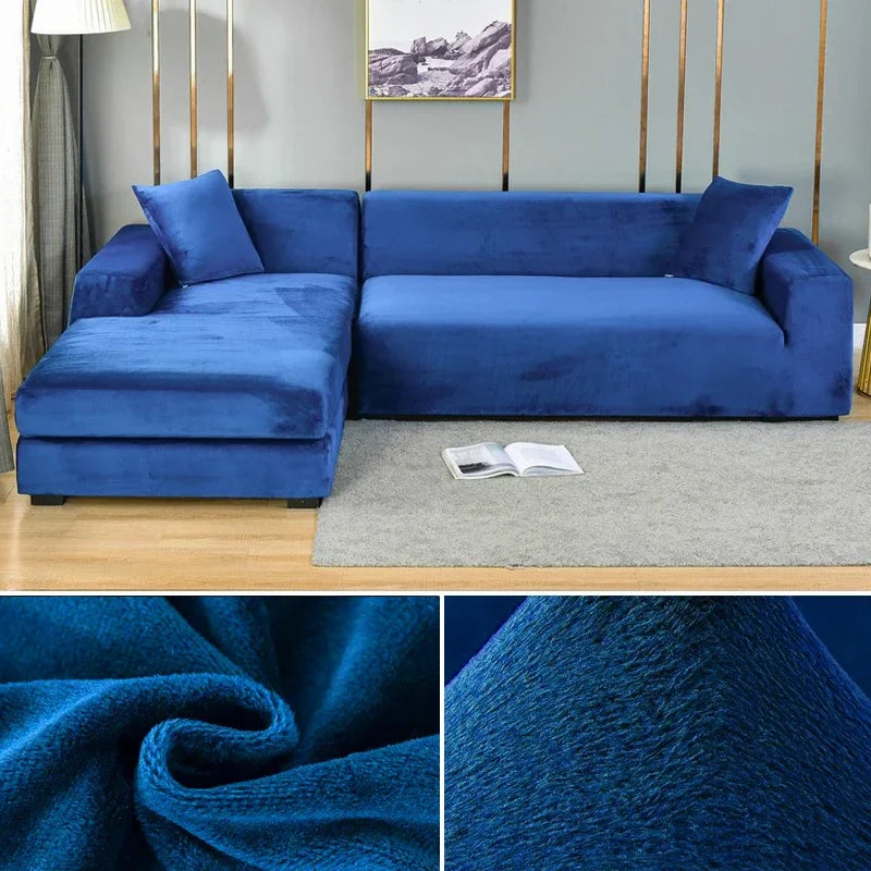 Sofa Cover Stretch Velvet Elastic Fit & Machine Washable