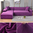 Sofa Cover Stretch Velvet Elastic Fit & Machine Washable