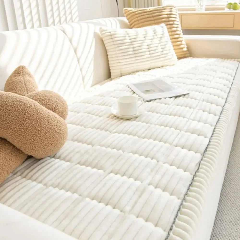 Sofa Cover Striped Polyester Full-Wrap Anti-Slip