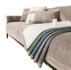 Sofa Cover Velvet-Soft Chenille Non-Slip Backing & Scratch-Resistant
