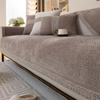 Sofa Cover Velvet-Soft Chenille Non-Slip Backing & Scratch-Resistant