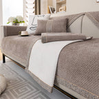 Sofa Cover Velvet-Soft Chenille Non-Slip Backing & Scratch-Resistant