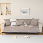 Sofa Cover Velvet-Soft Chenille Non-Slip Backing & Scratch-Resistant