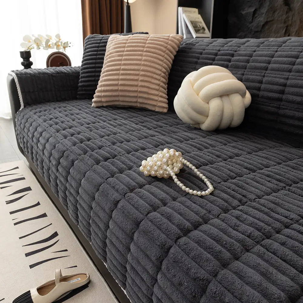 Sofa Cover Waterproof Non-Slip Plush Fleece