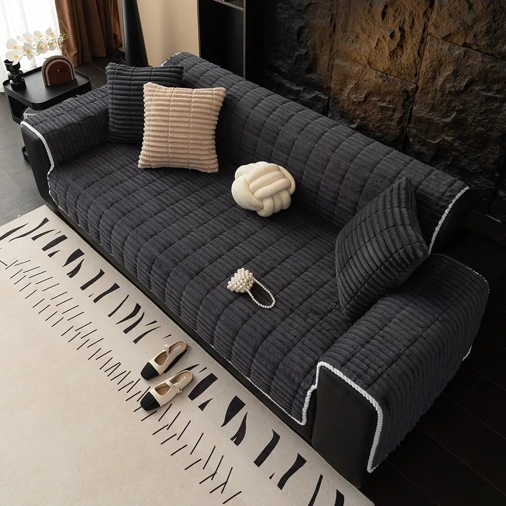 Sofa Cover Waterproof Non-Slip Plush Fleece
