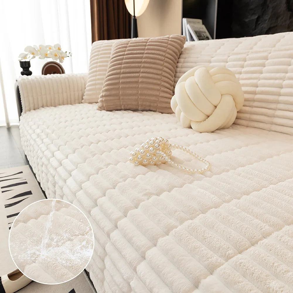 Sofa Cover Waterproof Non-Slip Plush Fleece