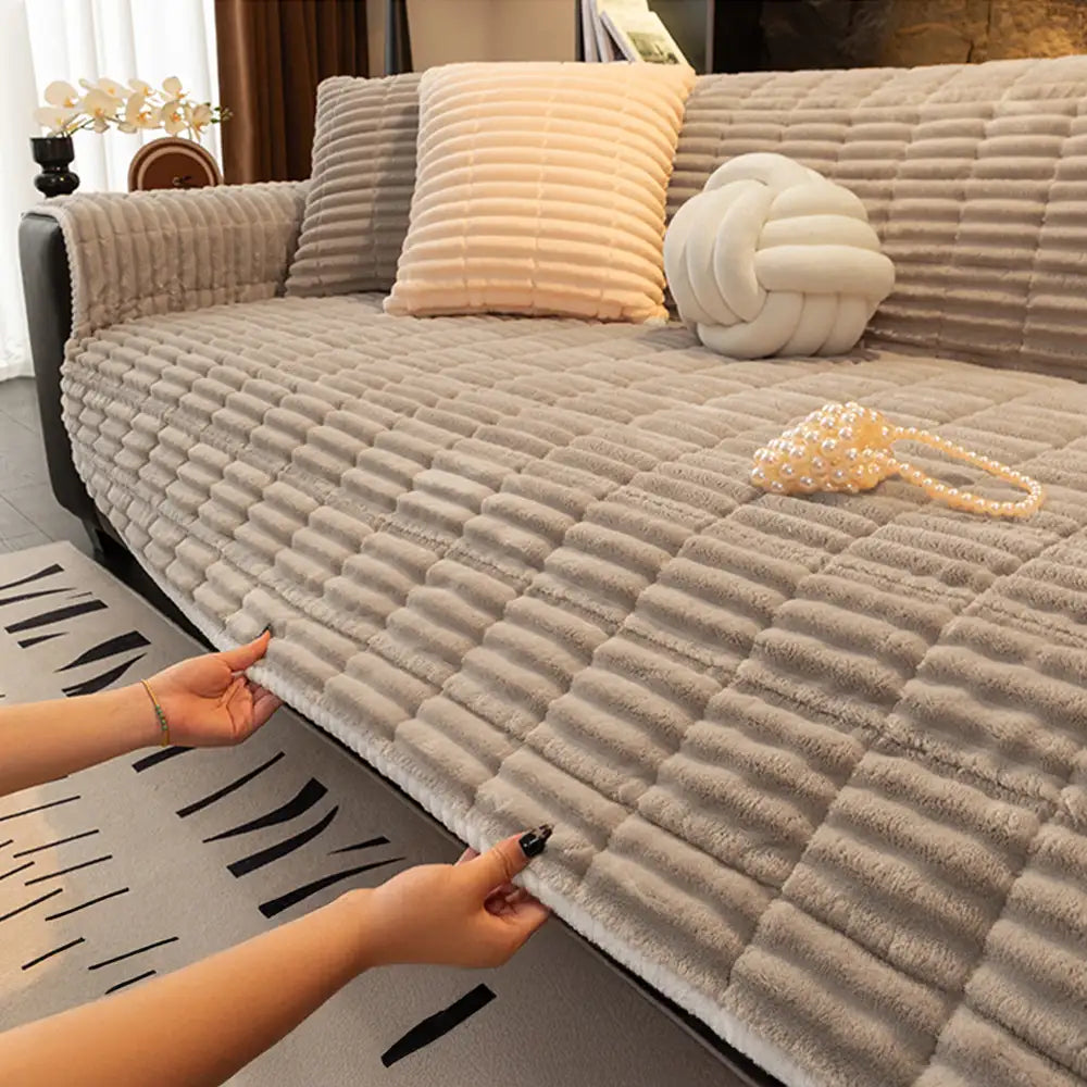 Sofa Cover Waterproof Non-Slip Plush Fleece