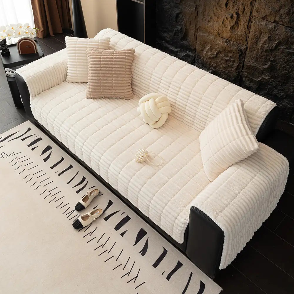 Sofa Cover Waterproof Non-Slip Plush Fleece