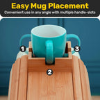 Sofa Cup Holder Bamboo Space-Saving 41.5 x 34 cm